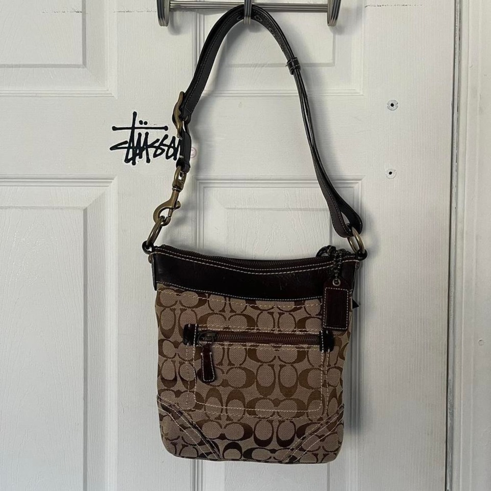 Y2K 2000s Coach Signature Cs Monogram Tote shoulder bag / Crossbody